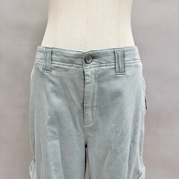 Pilcro Slouchy Utility Bow Barrel Pants in Sage Cargo Pockets Size 27 NWT - Picture 7 of 16